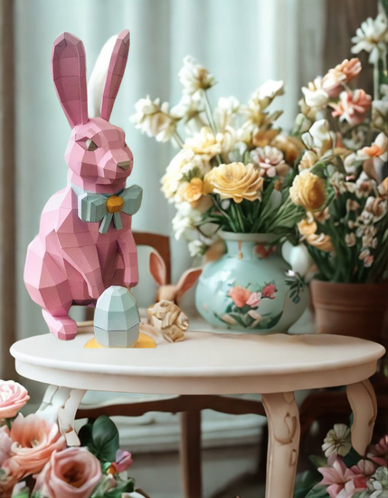 Bunny Papercraft Template